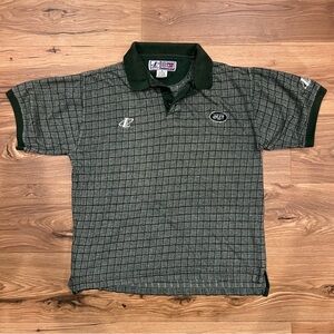 Vintage New York Jets Green XL Polo Pro Line Logo Athletic NFL